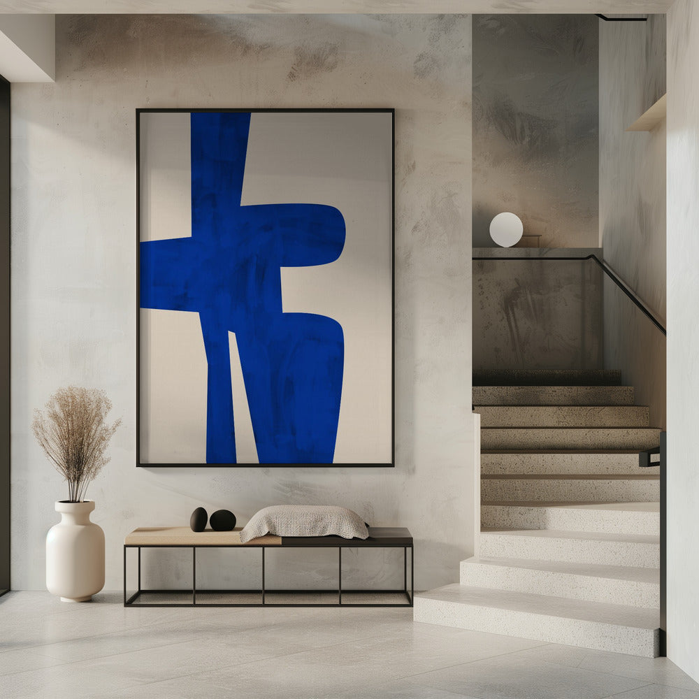 Blauwe Harmonie Vorm | Poster