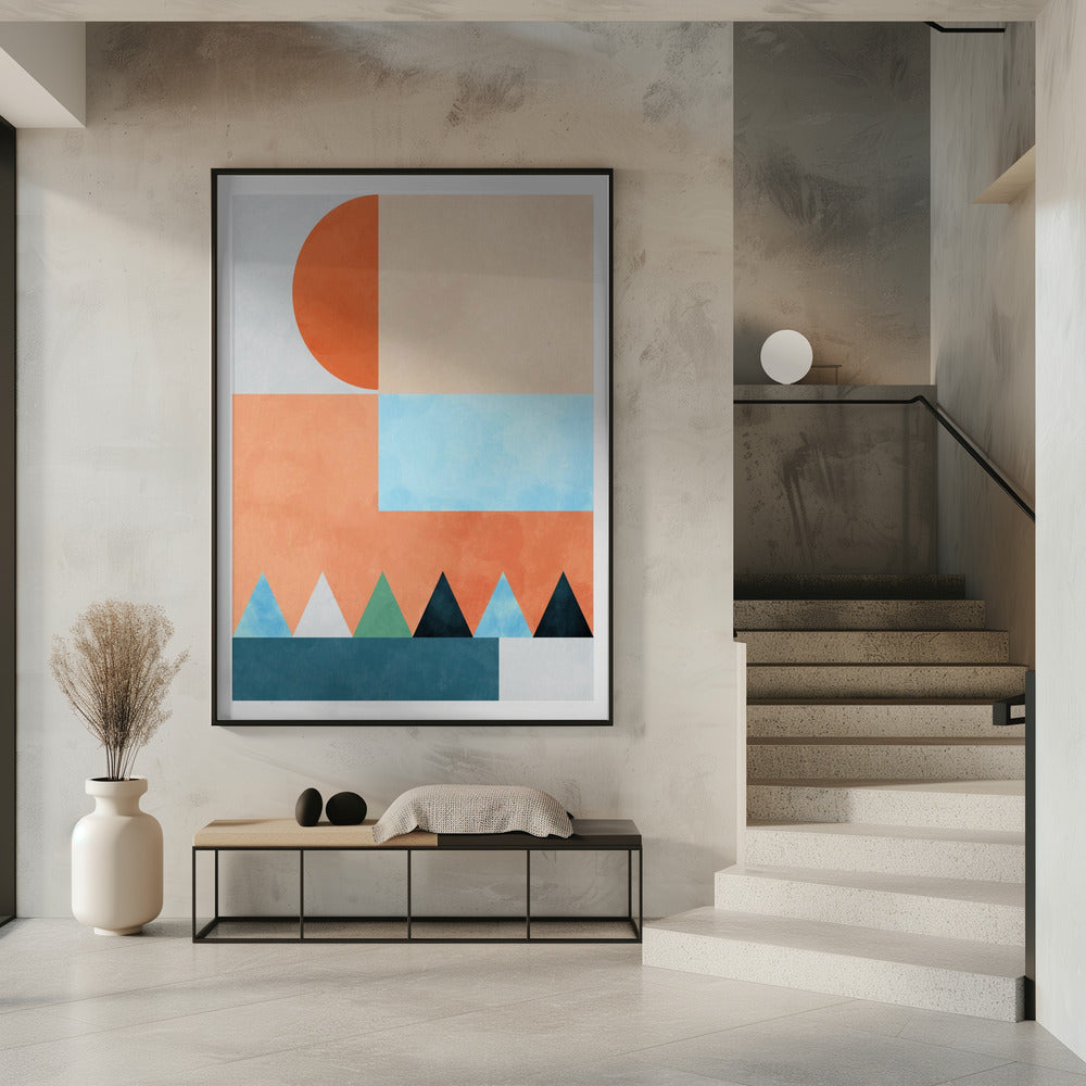Ruimtes Blauwe Driehoek | Poster