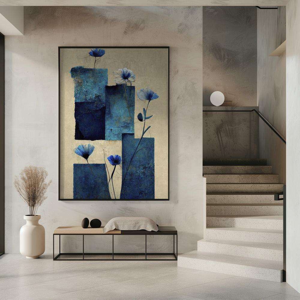Blauwe Bloesems | Poster