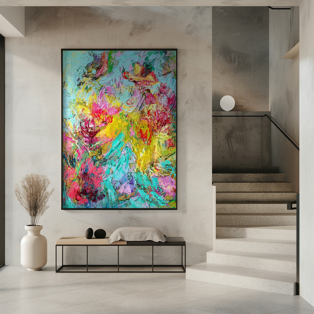 Expressionistisch kleurrijk abstract | Poster