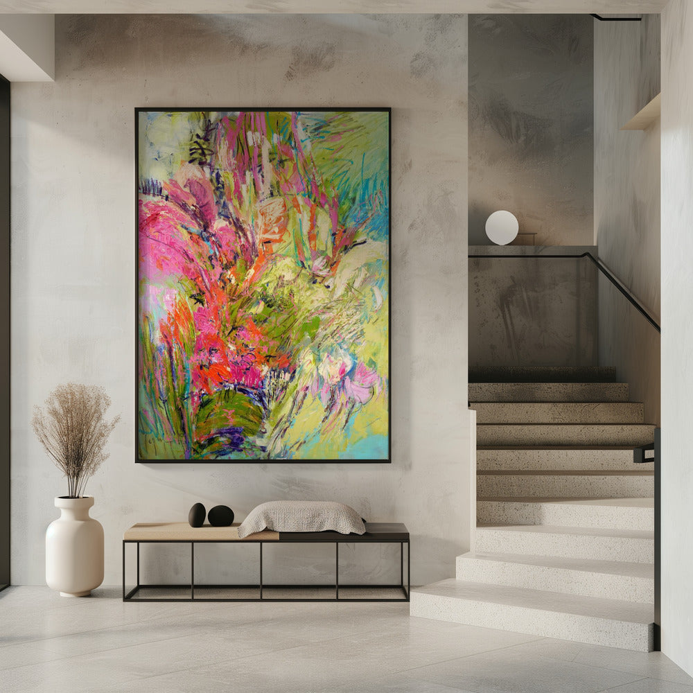 Expressionistisch kleurrijk abstract | Poster