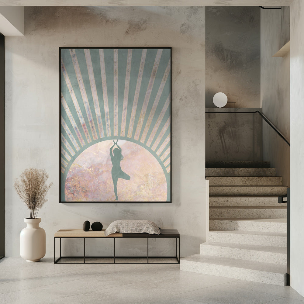 Yoga Boho Sun Rise Green 1 | Poster