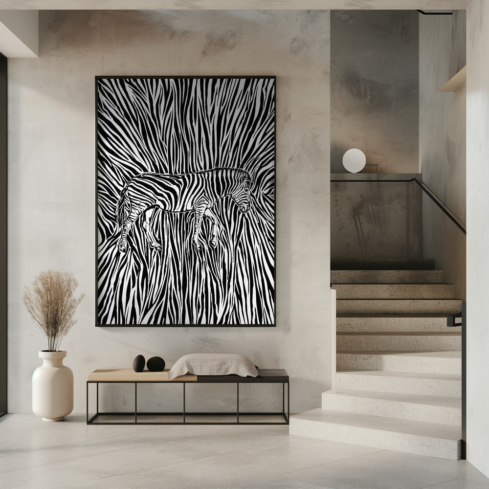 Afrikaanse zebra gestreepte camouflage | Poster