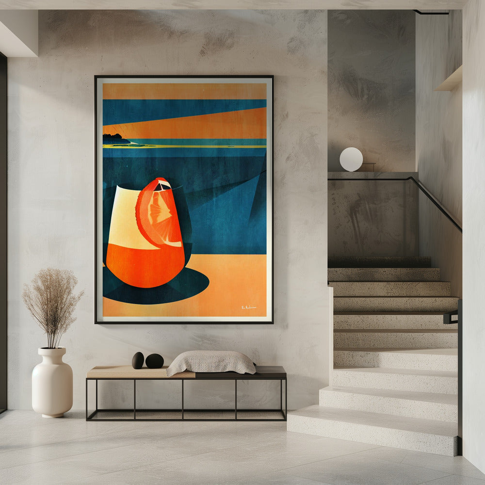Negroni bij zonsondergang | Poster