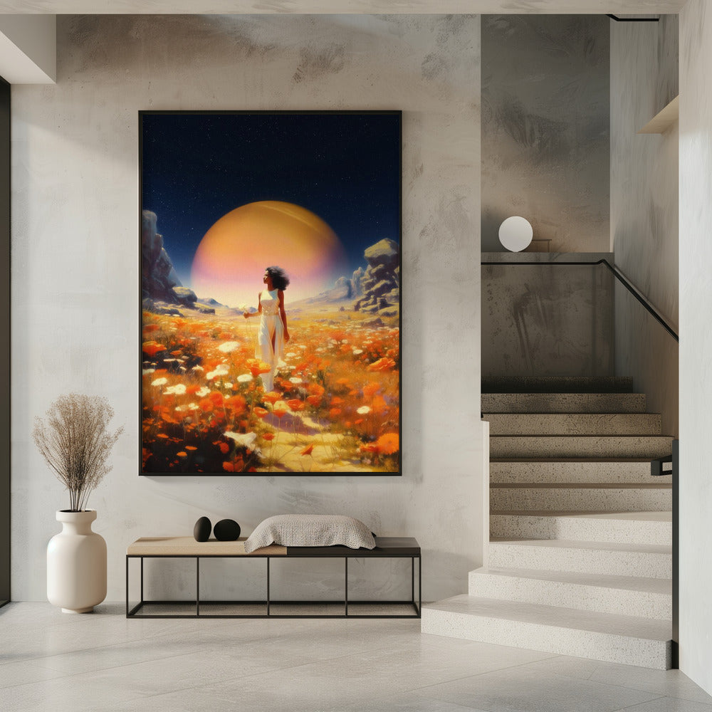 Kosmische bloemenvelden | Poster