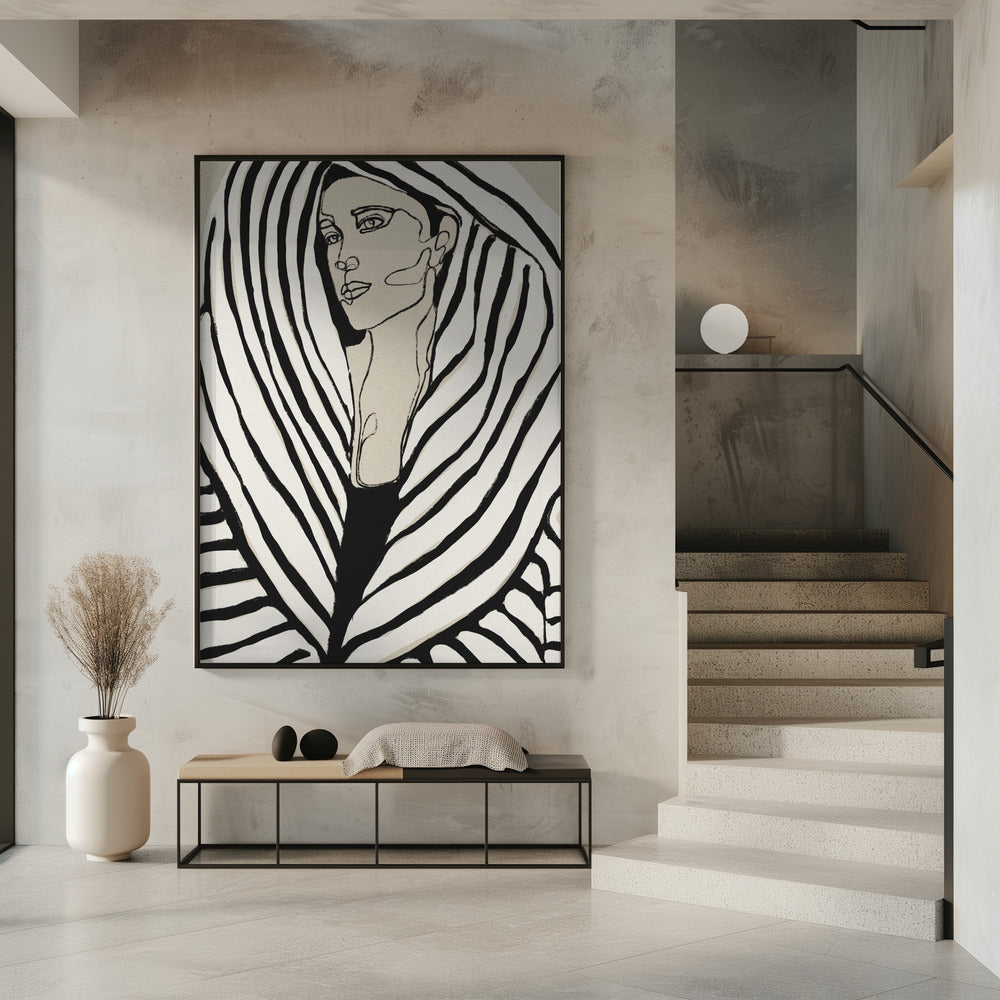 Gestreepte elegantie | Poster