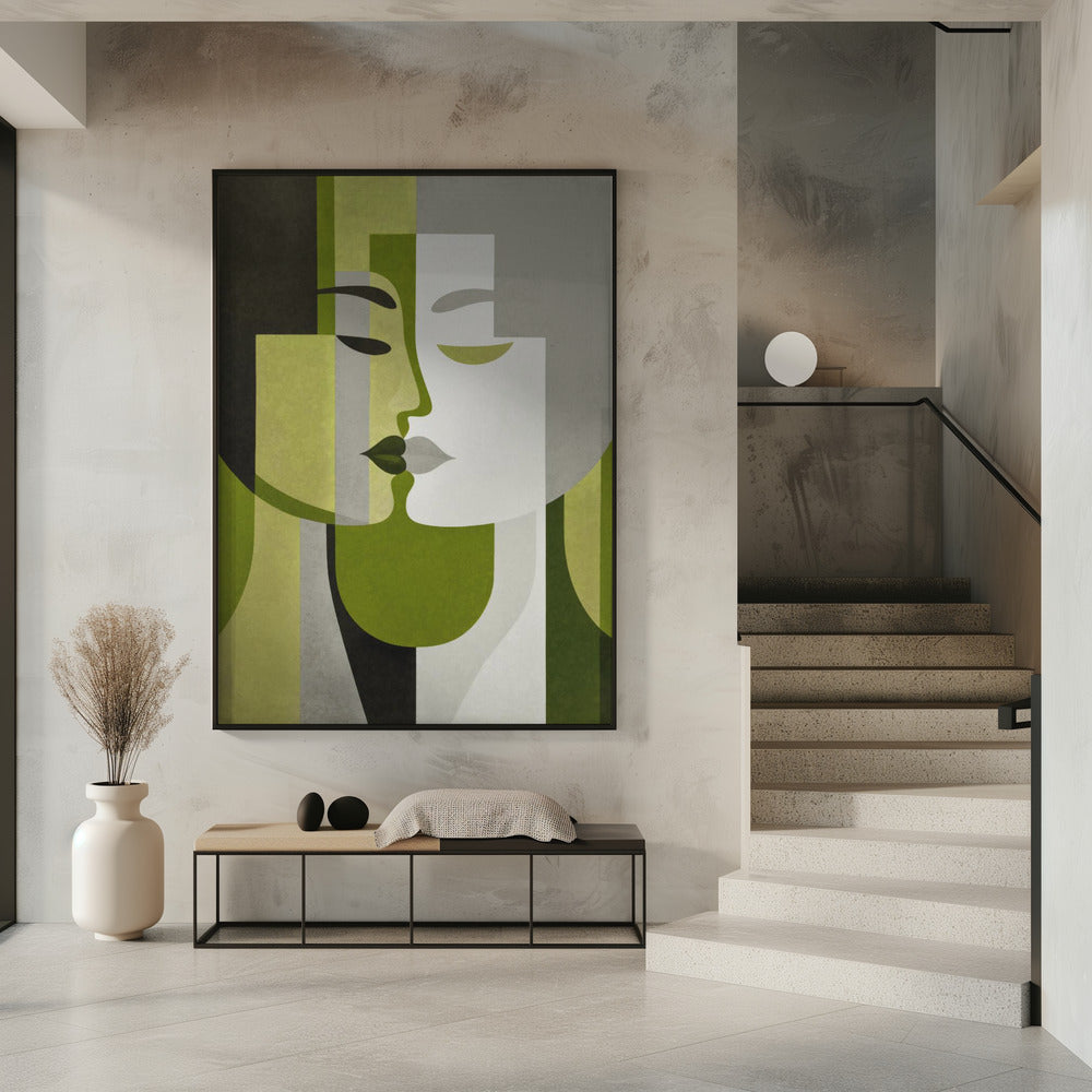 Kus me Groen Grijs | Poster