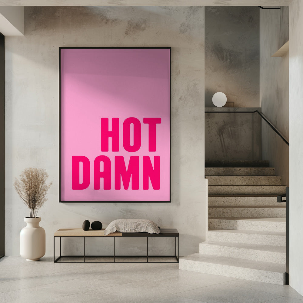 Vet roze uitroepteken | Poster