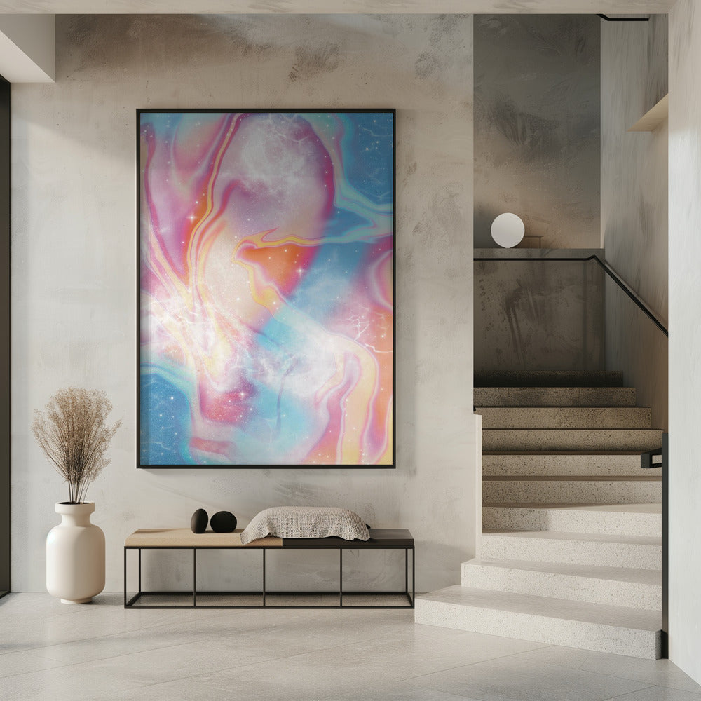 Vintage Pastel Ruimte | Poster