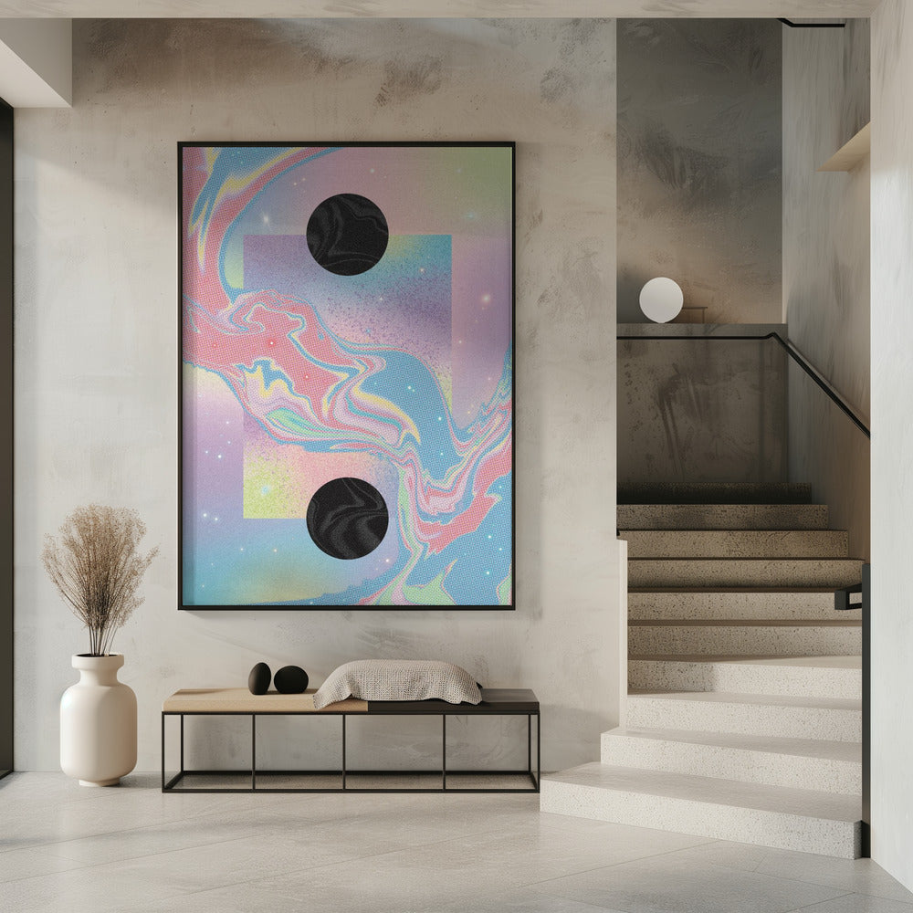 Zwart gat pastel kosmos | Poster