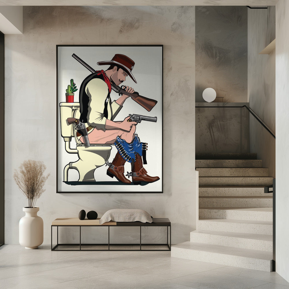 Cowboy On the Toilet | Poster