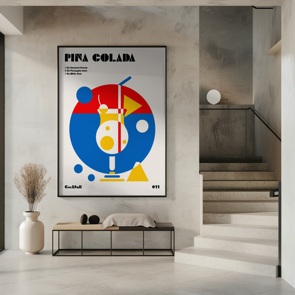 Pina Colada Bauhaus-cocktail | Poster