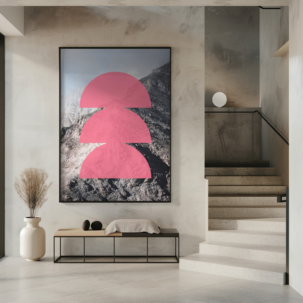 Roze Horizon Lagen | Poster