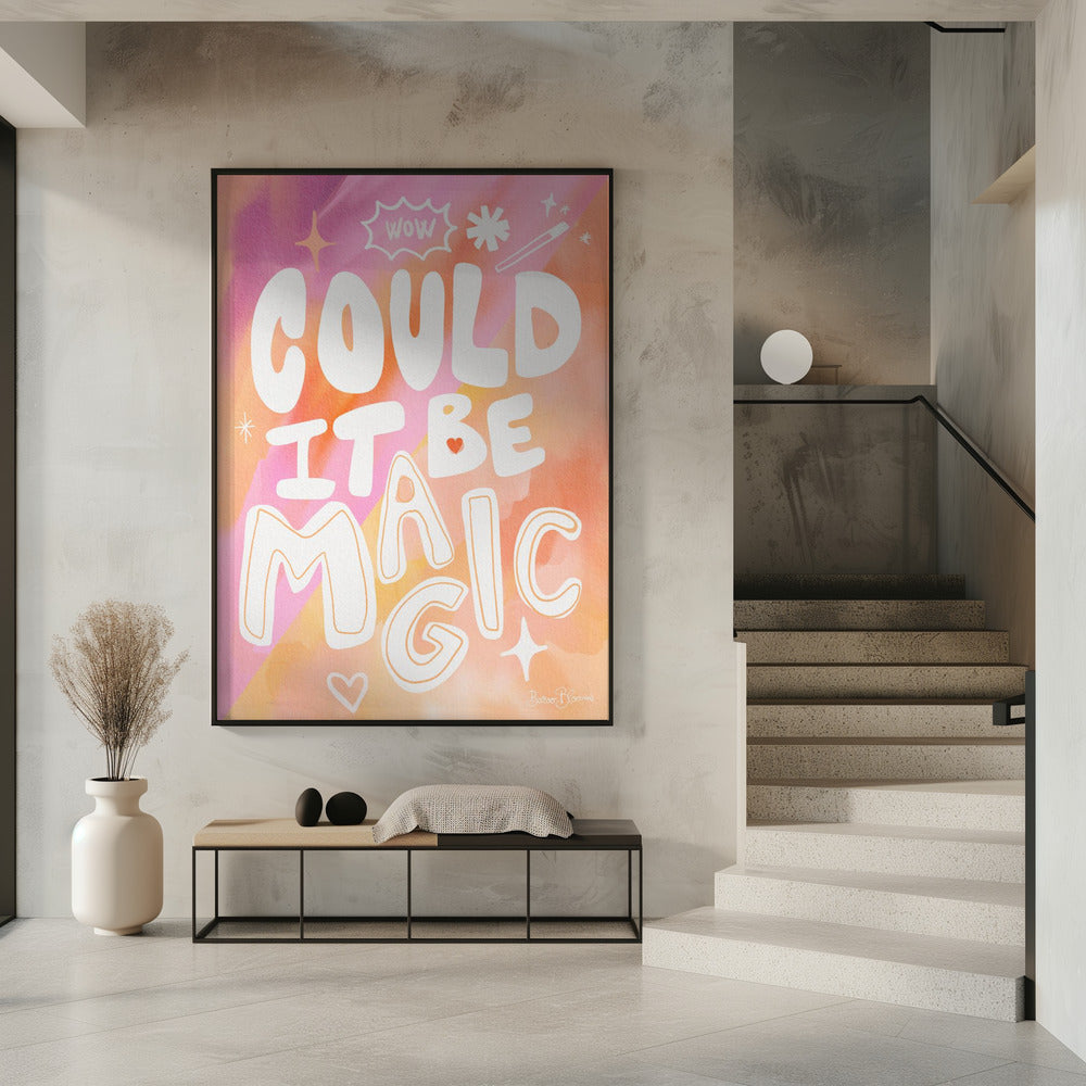 Zou het magie kunnen zijn - Peach Pink | Poster