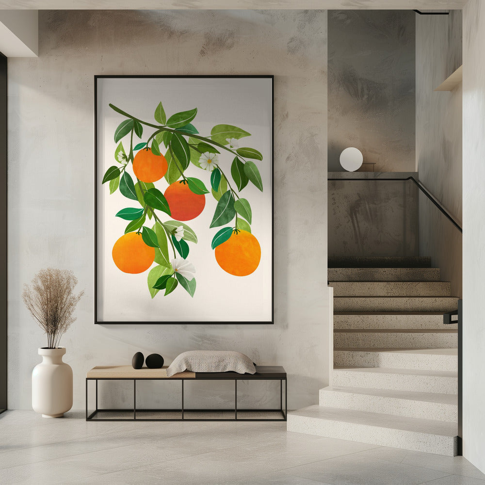 Sinaasappels en bloesems II | Poster