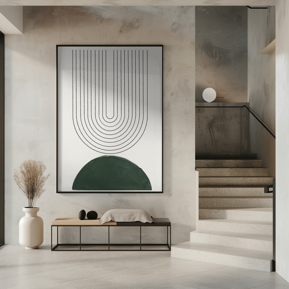 Groene Mid-Century Modern nr. 5 | Poster