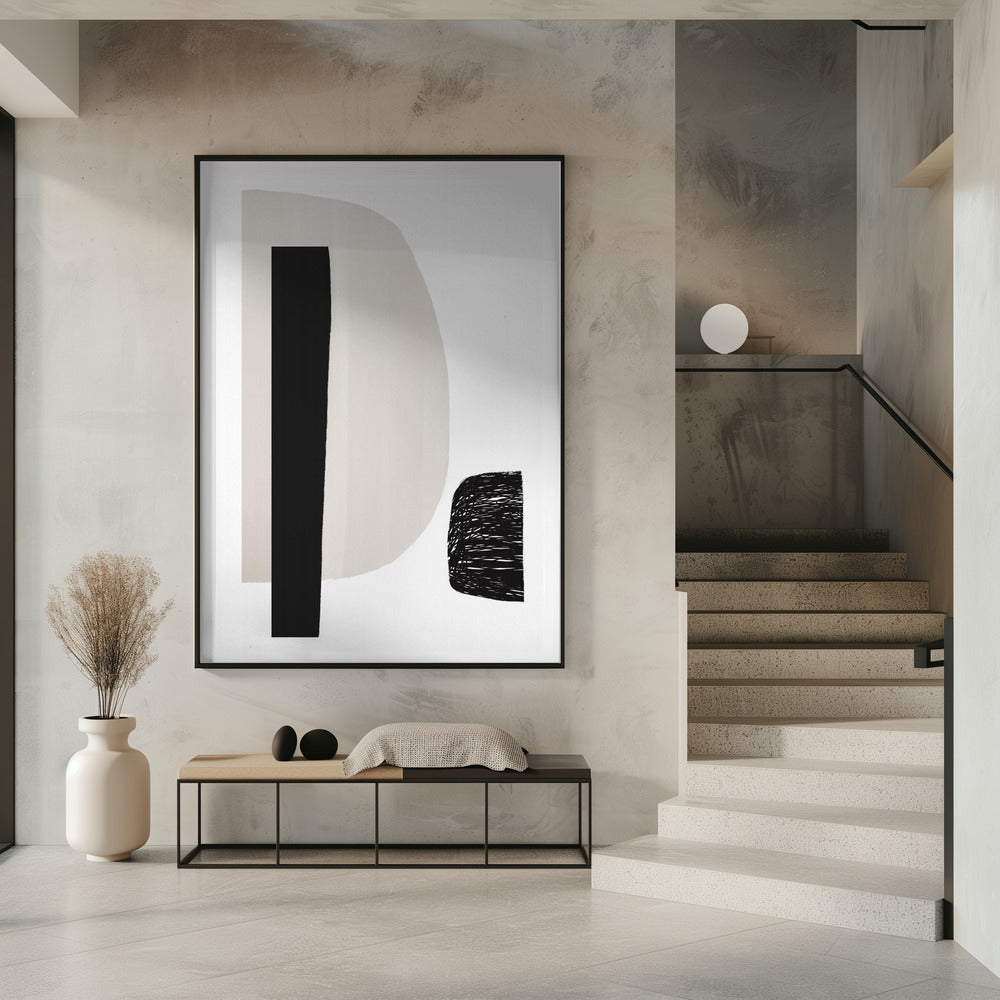 Black And White Geometric Shapes | Poster