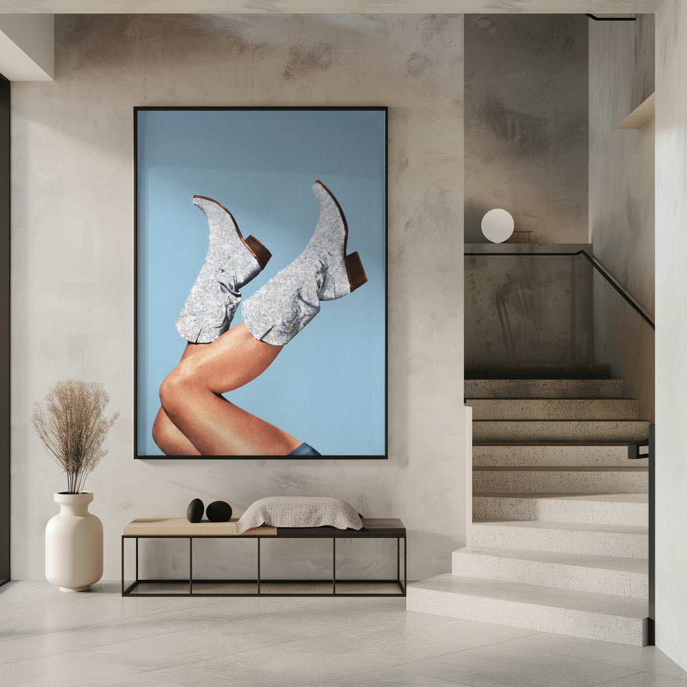 These Boots   Glitter Blue II | Poster