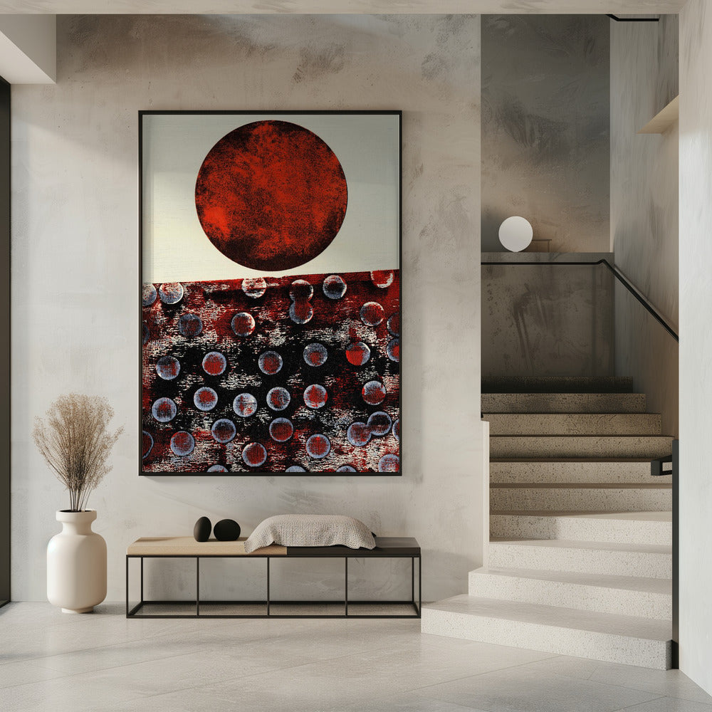 Abstract kunstwerk met geometrische compositie | Poster