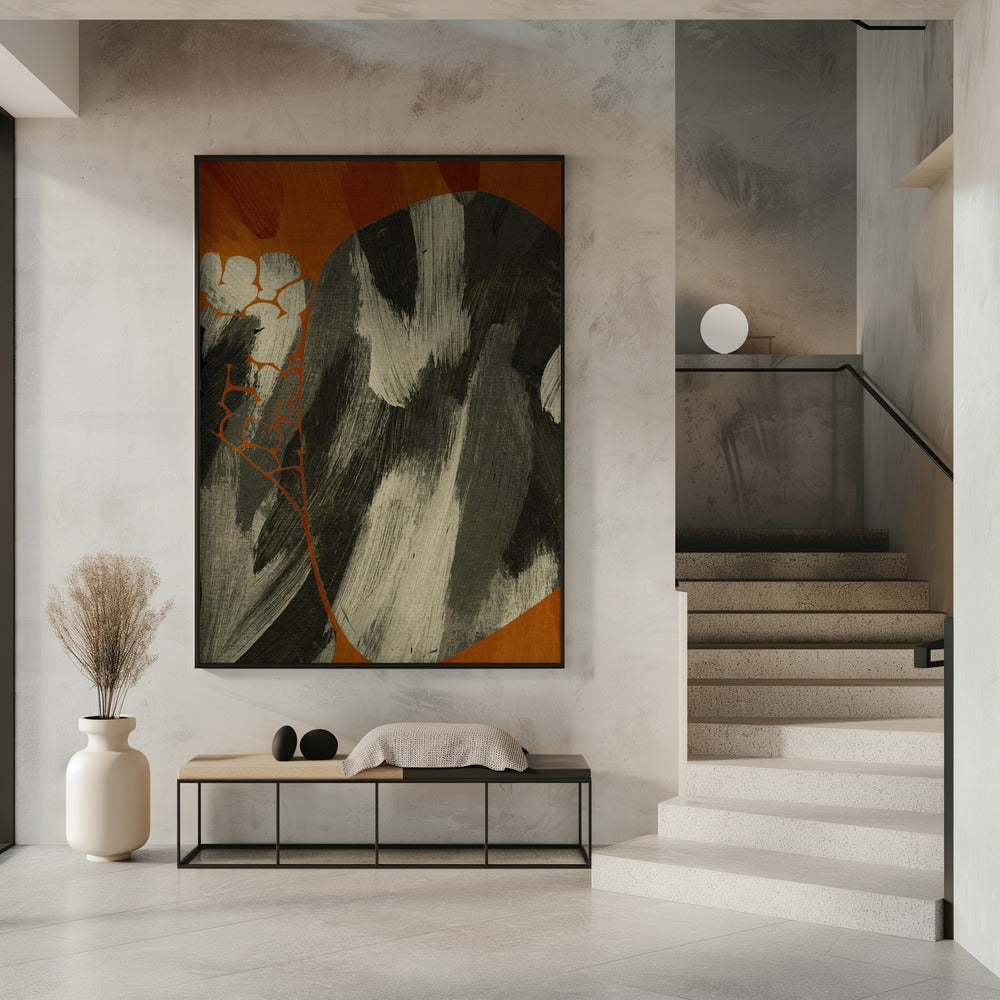 Aardse abstracte stroom | Poster