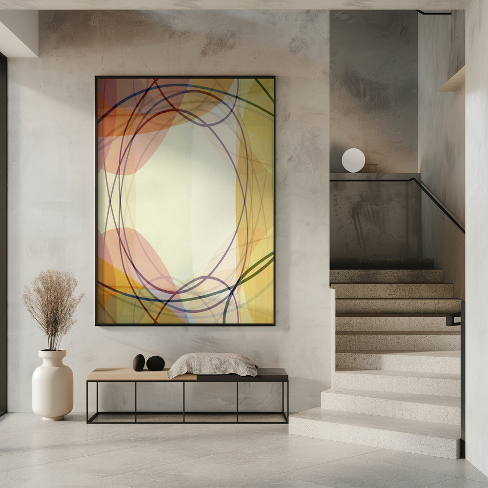 Zandroze tinten Abstract 2 | Poster