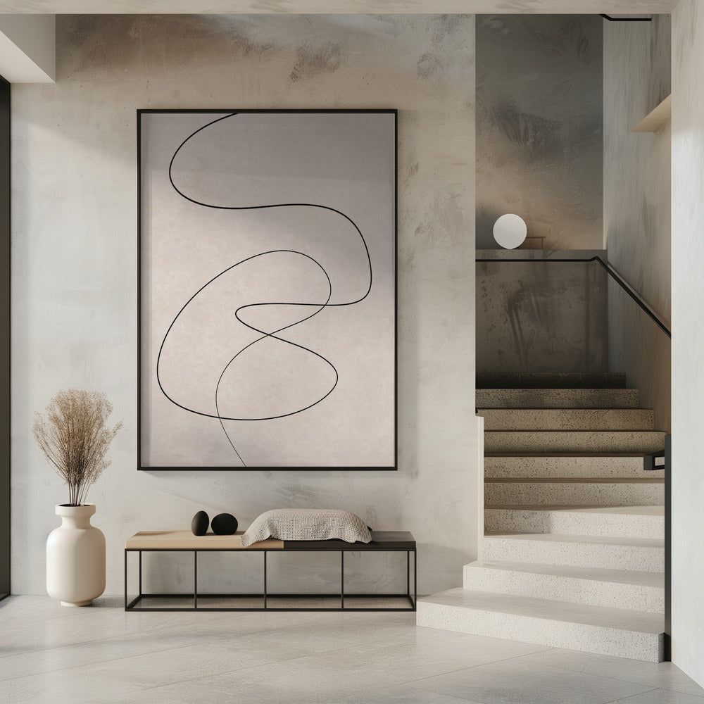 Minimale lijnkunst abstracte tekening 02 | Poster