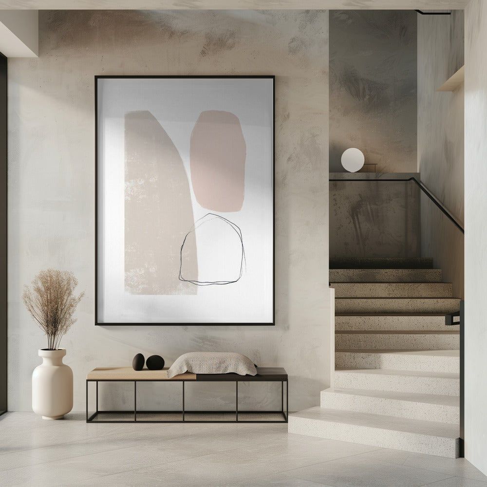 Gedempte geometrische vormen | Poster