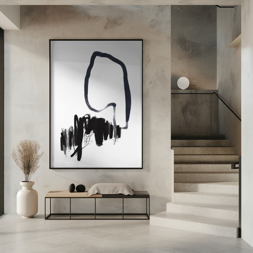 Monochrome stroom | Poster