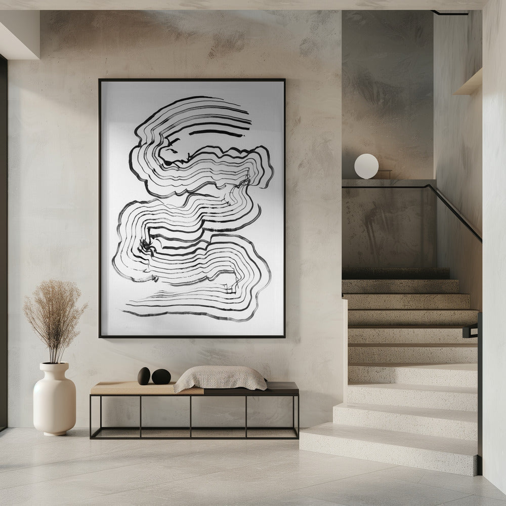 Schilderachtige abstracte lijnen 01 | Poster