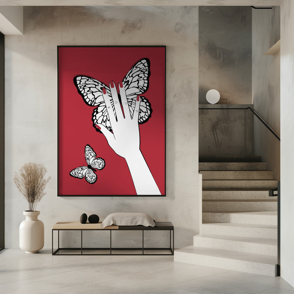 Een vlinder vasthouden | Poster