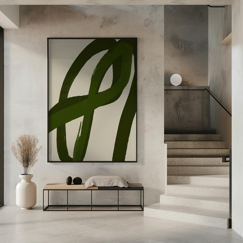 Groene bochten | Poster