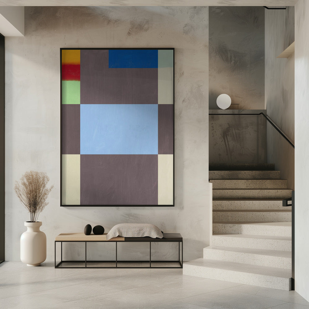Geometrische vormen met een gedempt grijs kleurenpalet | Poster