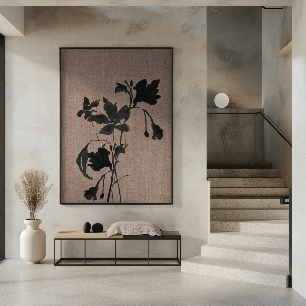 Zwarte bloemen 3 | Poster