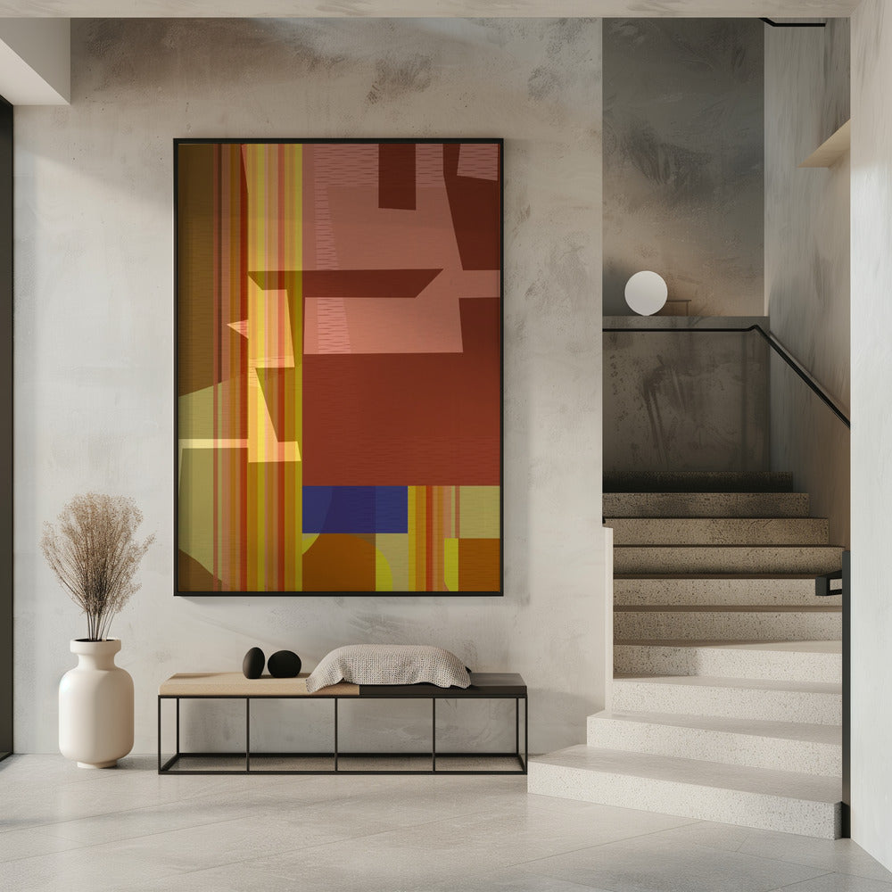 Yellow Red Woven 2 | Poster