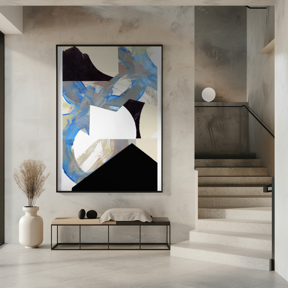 Blauw Neutraal Beige Zwart 2 | Poster