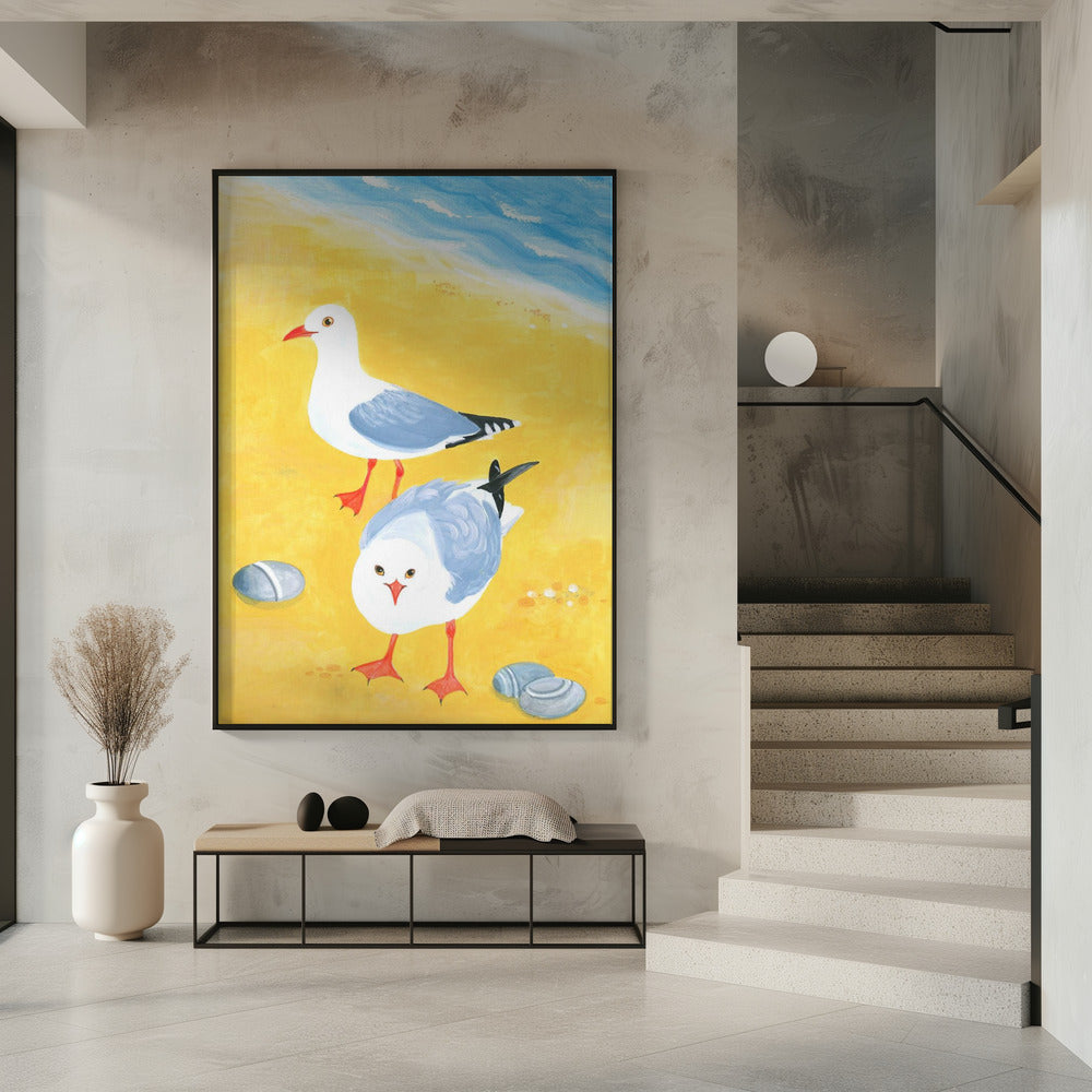 Meeuwen aan zee | Poster