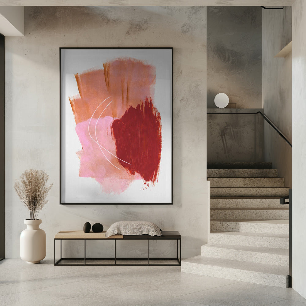 Abstracte penseelstreken 54 | Poster