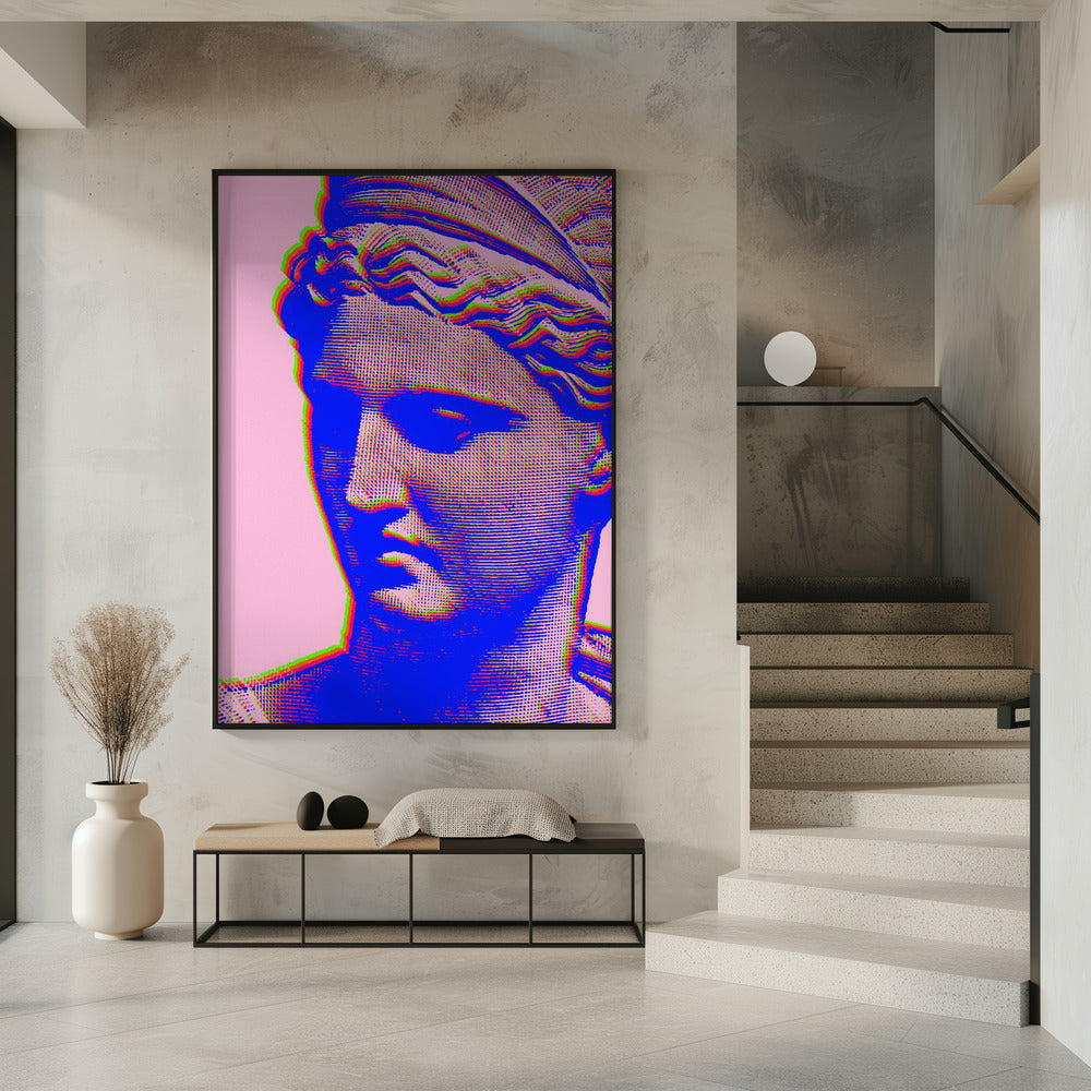 Levendige glitchbuste | Poster