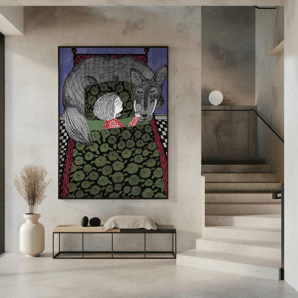 Meisje en Wolf | Poster