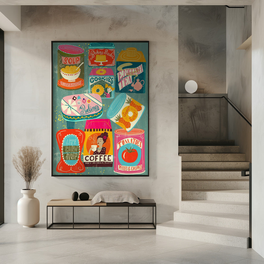 Colorful Pantry Turquoise | Poster