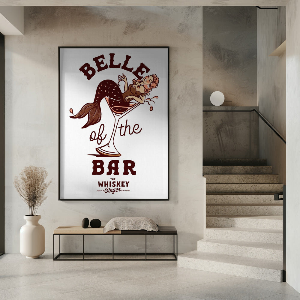 Belle of the Bar Zeemeermin Pin-up Art | Poster
