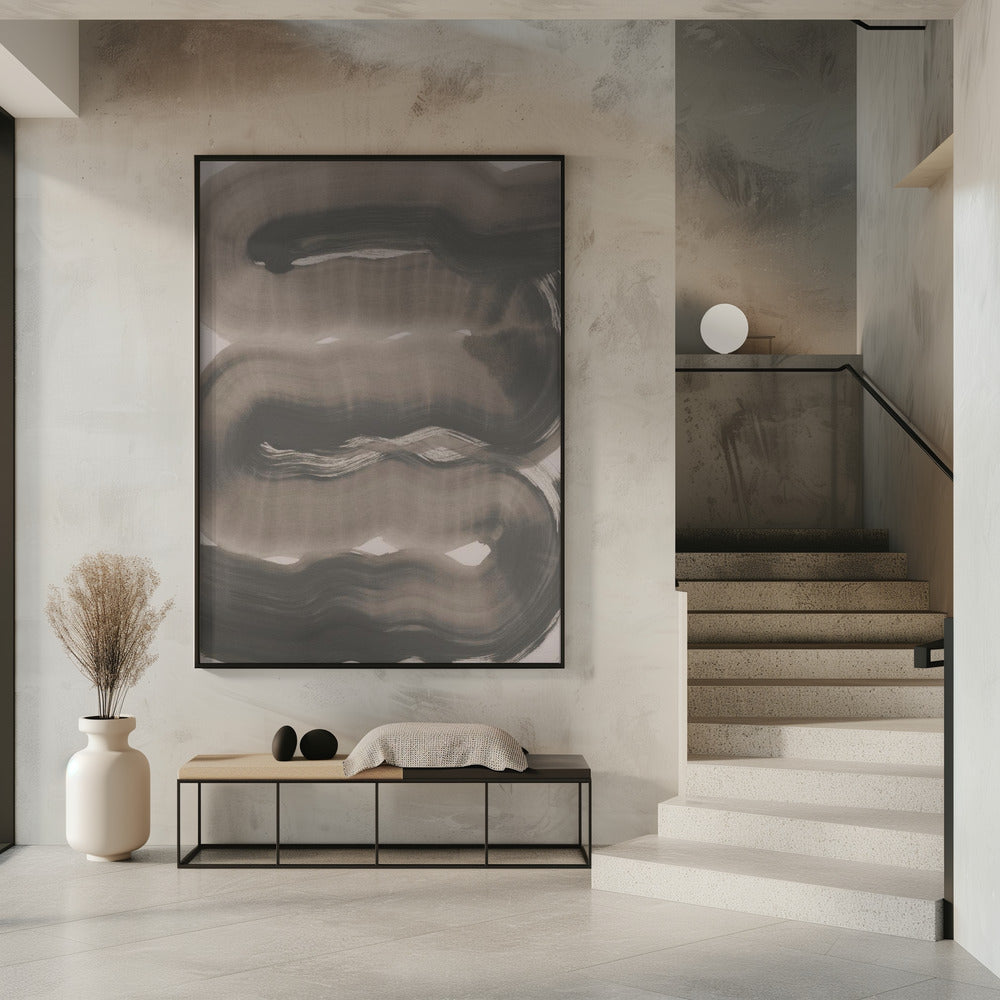 Abstracte penseelstreken 163X | Poster