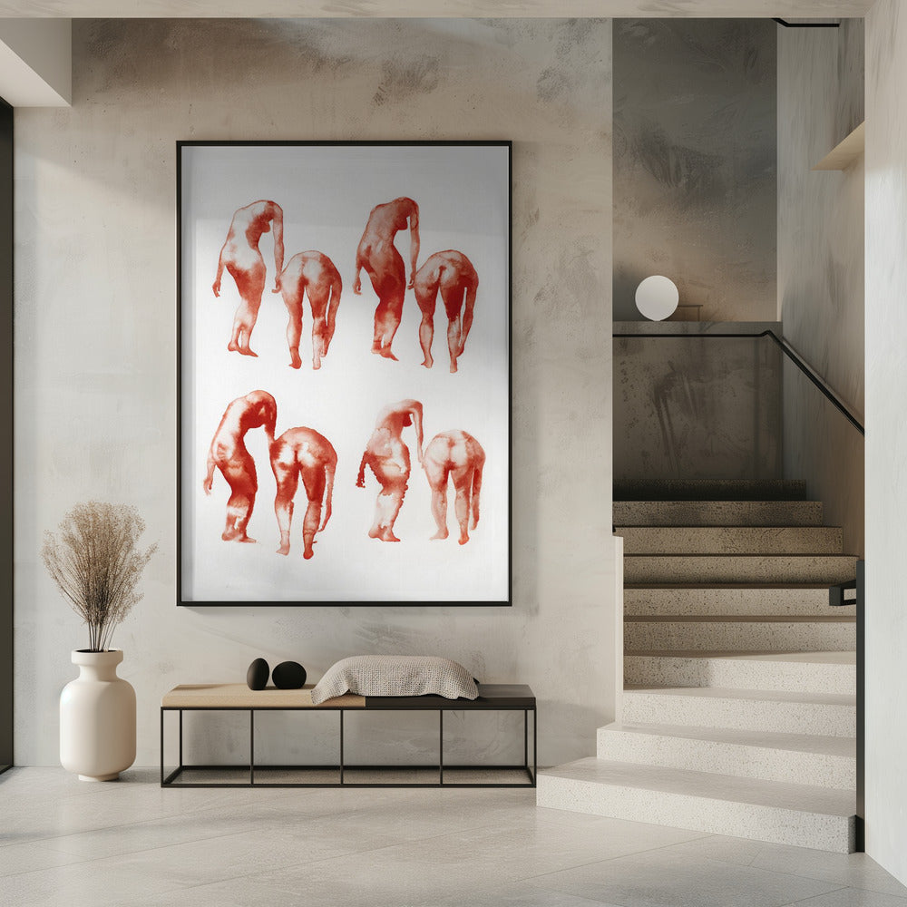 Figuurbewegingsstudie 2x4 | Poster