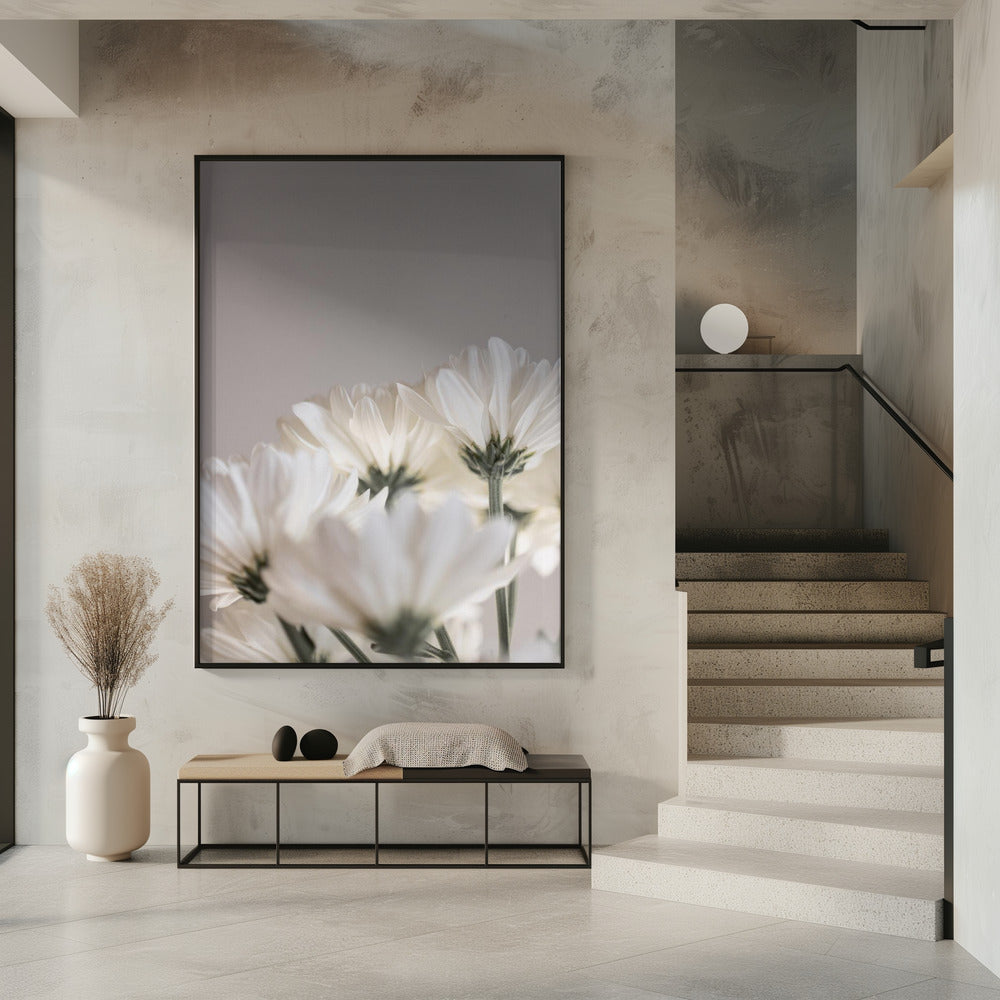 Witte Bloemen 4 | Poster