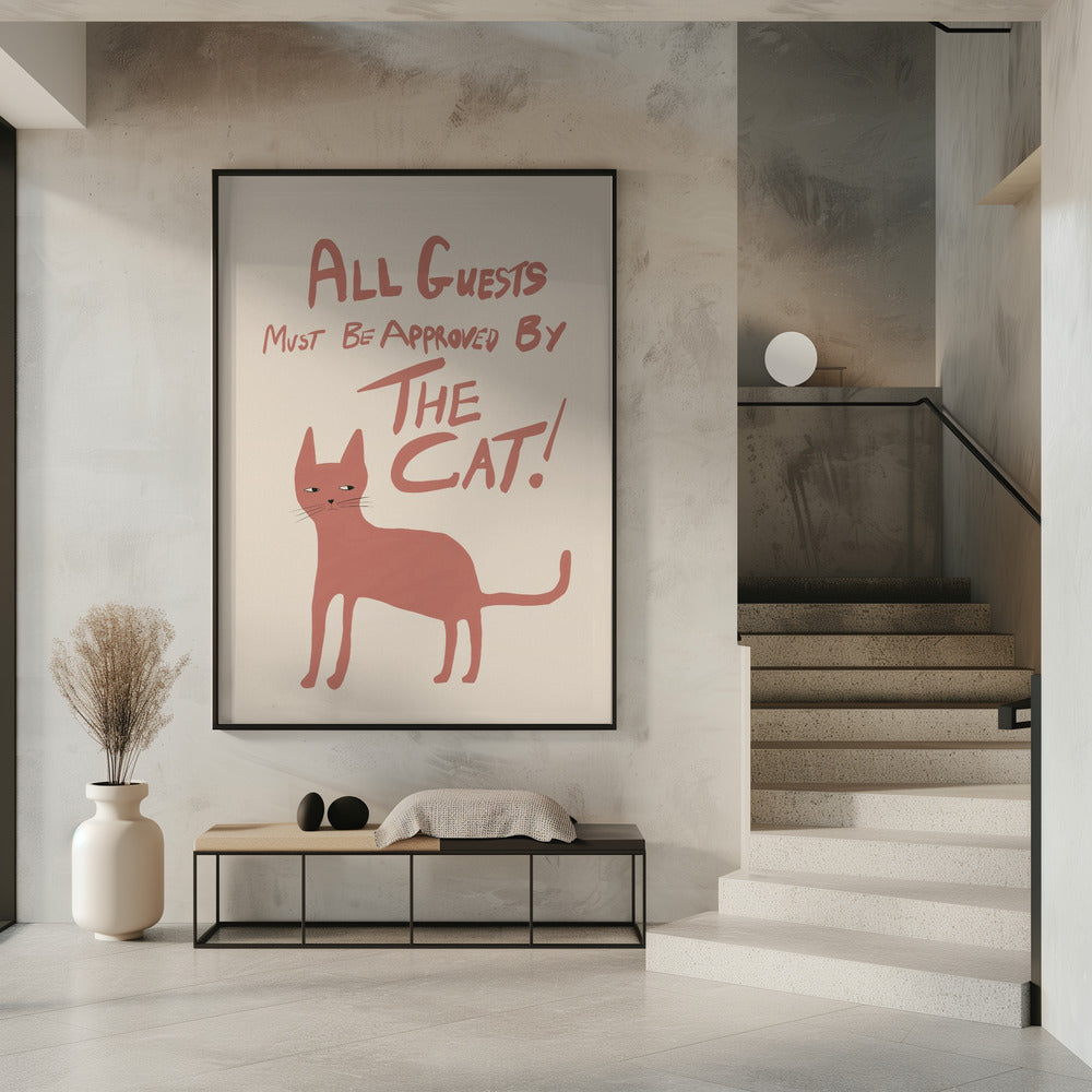 Alle gasten moeten door de kat worden goedgekeurd! | Poster