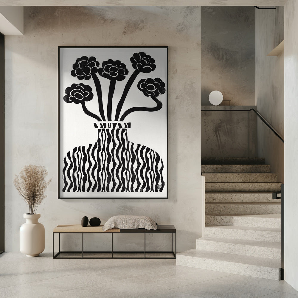 Vaas en bloemen 03 | Poster