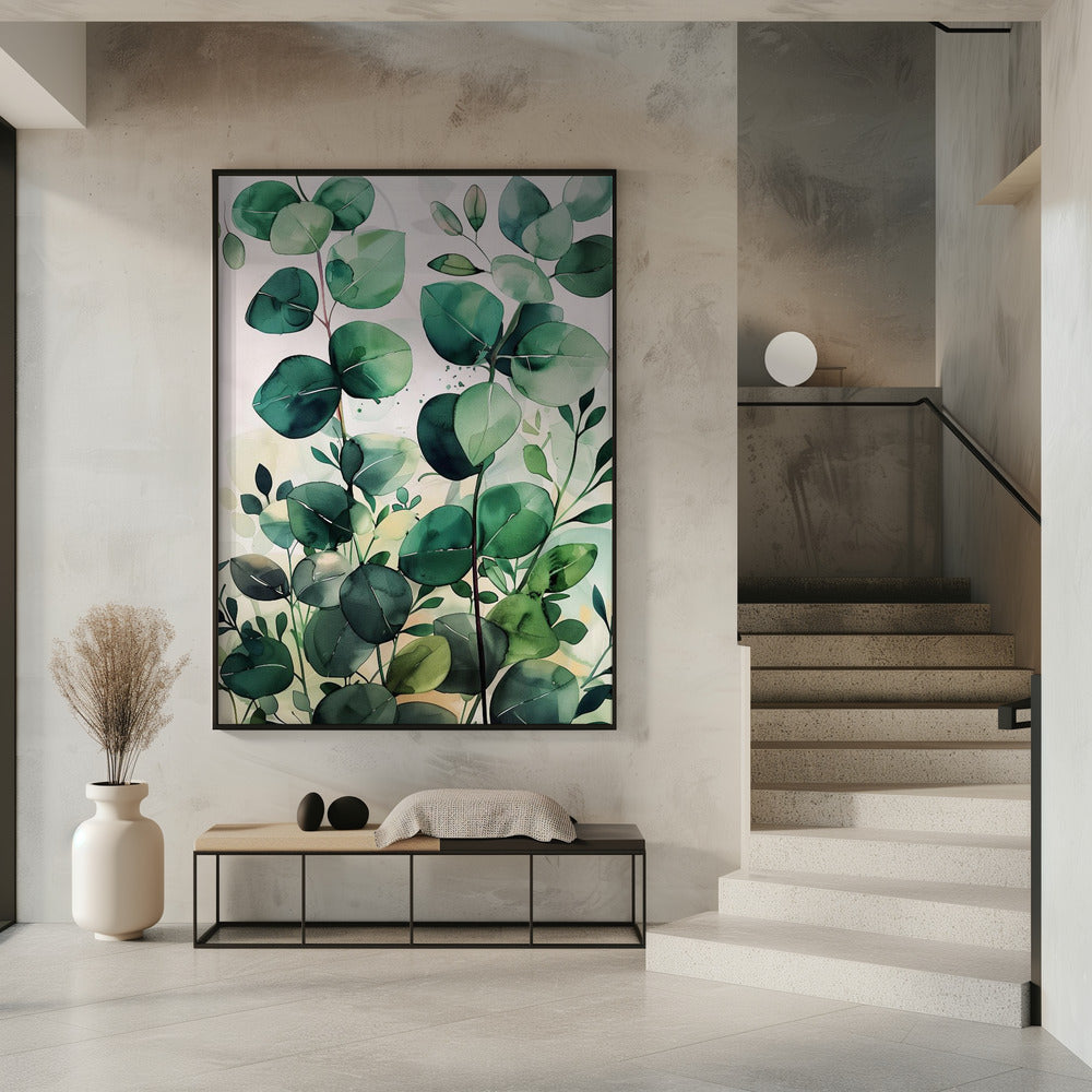 Natuurbloemen en bladeren aquarelkunst (5) | Poster