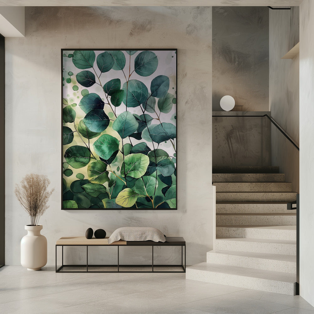 Natuurbloemen en bladeren aquarelkunst (9) | Poster