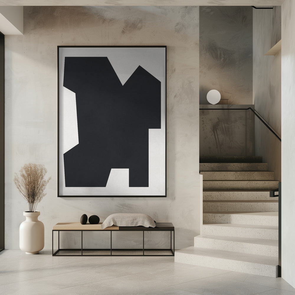 Zwart-wit geometrie 6 | Poster