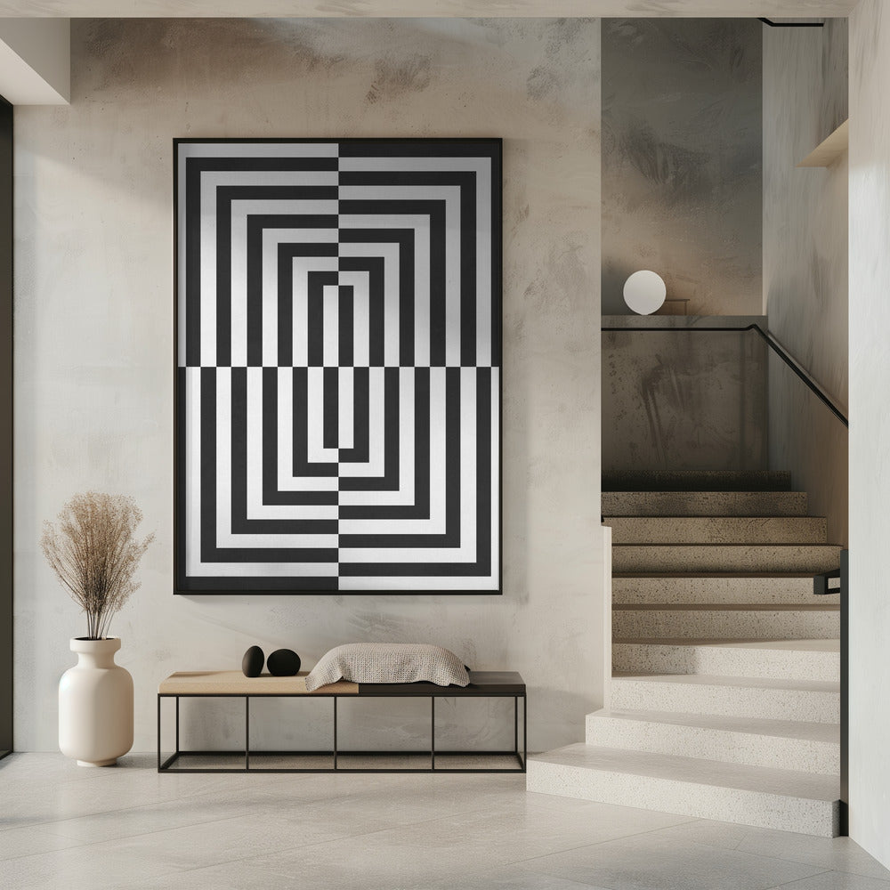 Zwart-witte lijnen | Poster